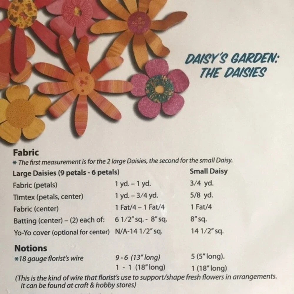 Dimensional Fabric Flowers Pattern